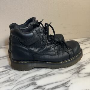 Dr Doc Martens DMs Work Biker Boots Mens Size 12 Combat Grunge Punk Black 10962
